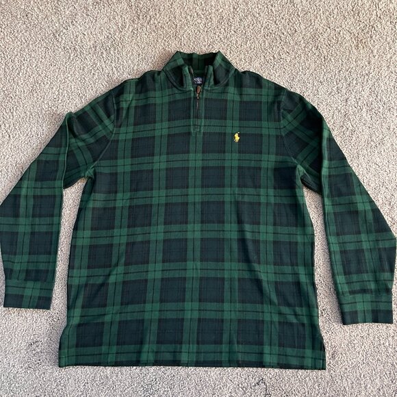 Polo Ralph Lauren Other - Polo Ralph Lauren Black Watch Plaid Quarter-Zip Pullover in Men's Size XL - EUC